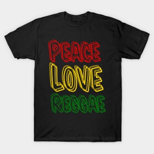 Peace, Love, Good Vibes, Reggae T-Shirt